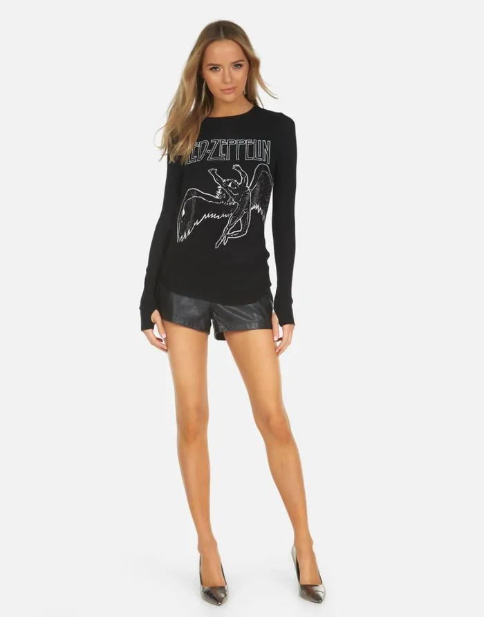 McKinley X Led Zeppelin Outline Black Women Lauren Moshi Long Sleeve
