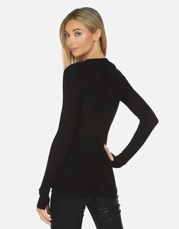 McKinley X Vampire Lip Black Women Lauren Moshi Long Sleeve