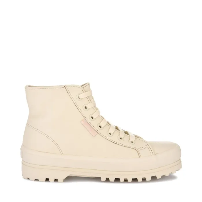 Men Ankle Boots Unisex 2341 ALPINA NAPPA Laced TOTAL BEIGE GESSO Superga Ankle Boots