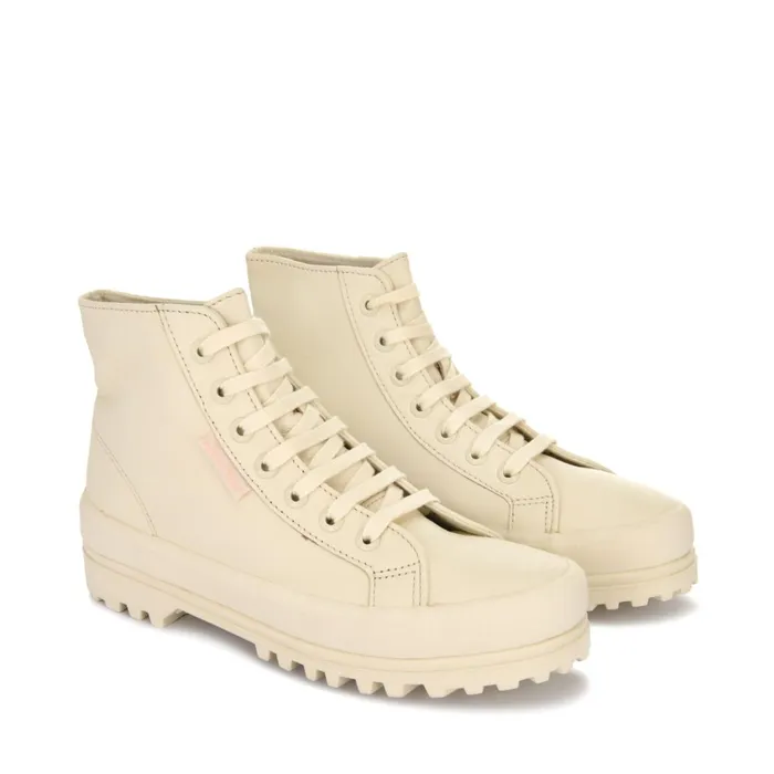 Men Ankle Boots Unisex 2341 ALPINA NAPPA Laced TOTAL BEIGE GESSO Superga Ankle Boots