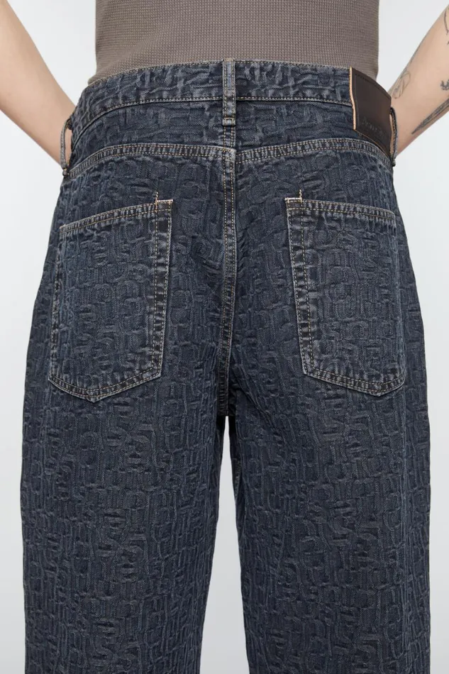 Men Baggy Fit Jeans 8211 1981M Monogram Blueblack Acne Studios Jeans