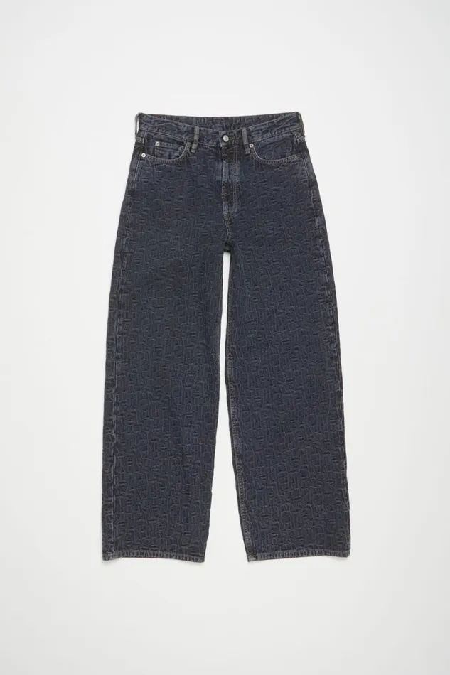 Men Baggy Fit Jeans 8211 1981M Monogram Blueblack Acne Studios Jeans