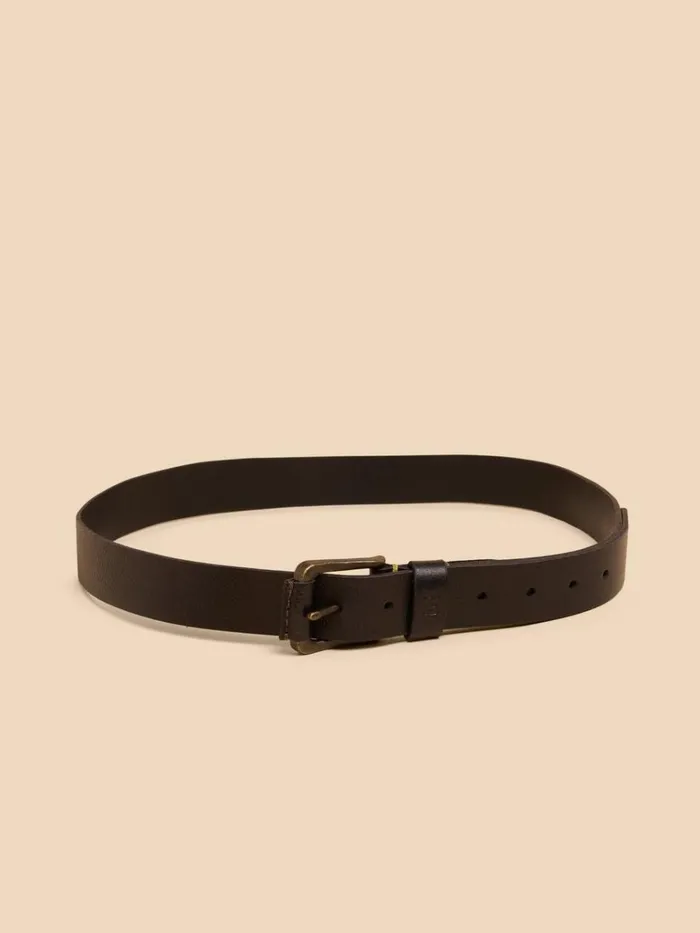 Men BELTS White Stuff Leather Buckle Belt Pure Black Men BELTS White Stuff Leather Buckle Belt Pure Black
