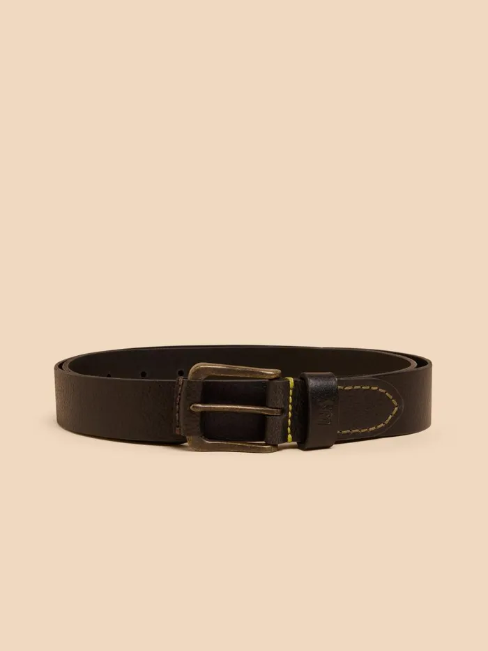 Men BELTS White Stuff Leather Buckle Belt Pure Black Men BELTS White Stuff Leather Buckle Belt Pure Black