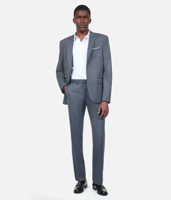 Men Blazers and Suits THE KOOPLES Blue Wool Suit Jacket