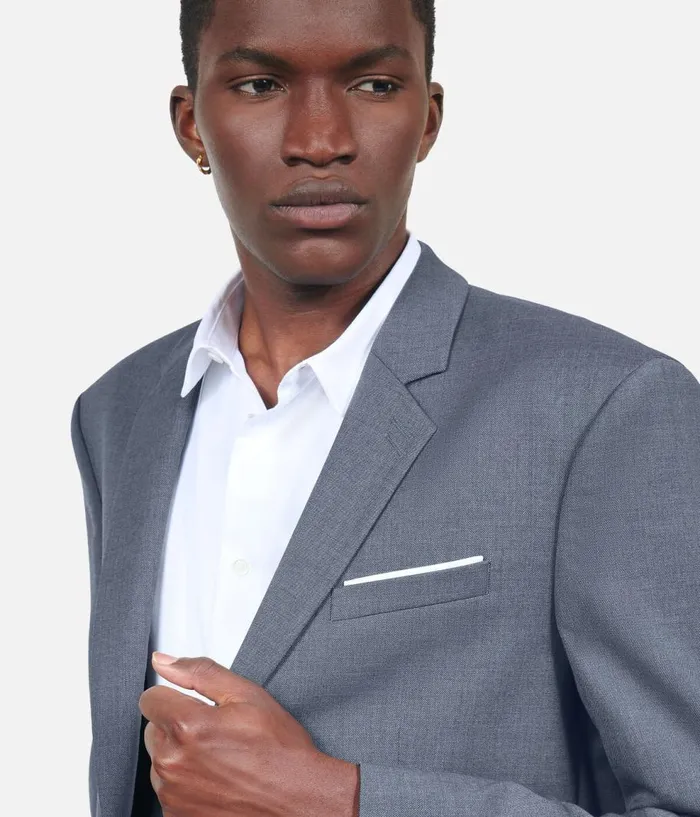 Men Blazers and Suits THE KOOPLES Blue Wool Suit Jacket