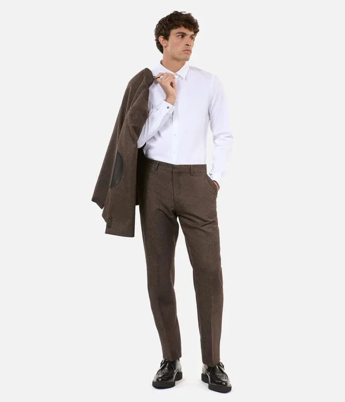 Men Blazers and Suits THE KOOPLES Brown Woolblend Suit Trousers