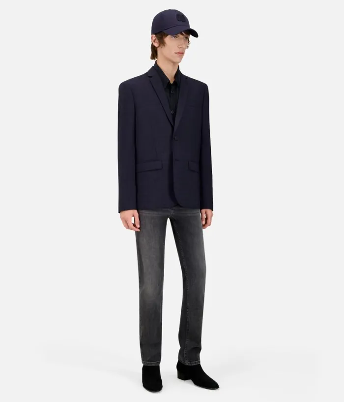 Men Blazers and Suits THE KOOPLES Navy Blue Prince Of Wales Wool Suit Jacket Men Blazers and Suits THE KOOPLES Navy Blue Prince Of Wales Wool Suit Jacket