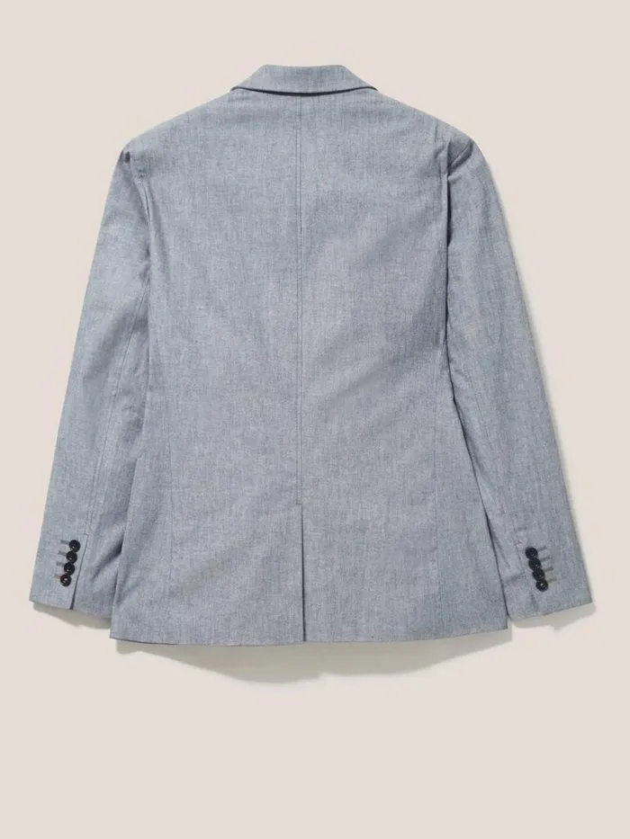 Men BLAZERS White Stuff Heath Chambray Blazer Chambray Blue