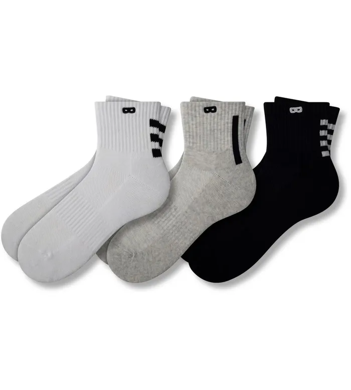 Men Bowo Cushion Ankle Assorted Socks 3 Pack 1034179999 Pair Of Thieves Ankle