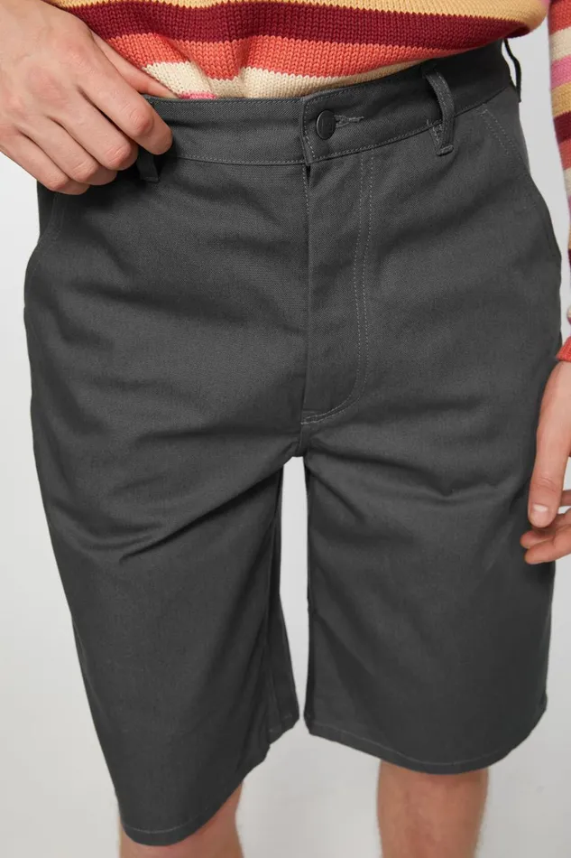Men Canvas Shorts Dark Grey Acne Studios Shorts