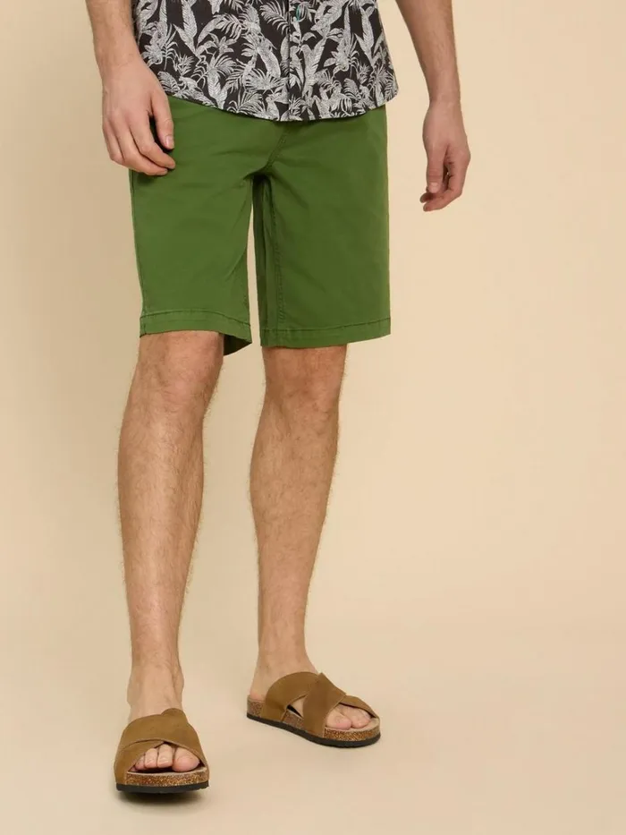 Men CHINOS White Stuff Sutton Organic Chino Short Bright Green