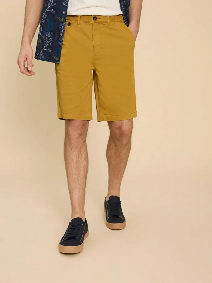 Men CHINOS White Stuff Sutton Organic Chino Short Deep Yellow Men CHINOS White Stuff Sutton Organic Chino Short Deep Yellow
