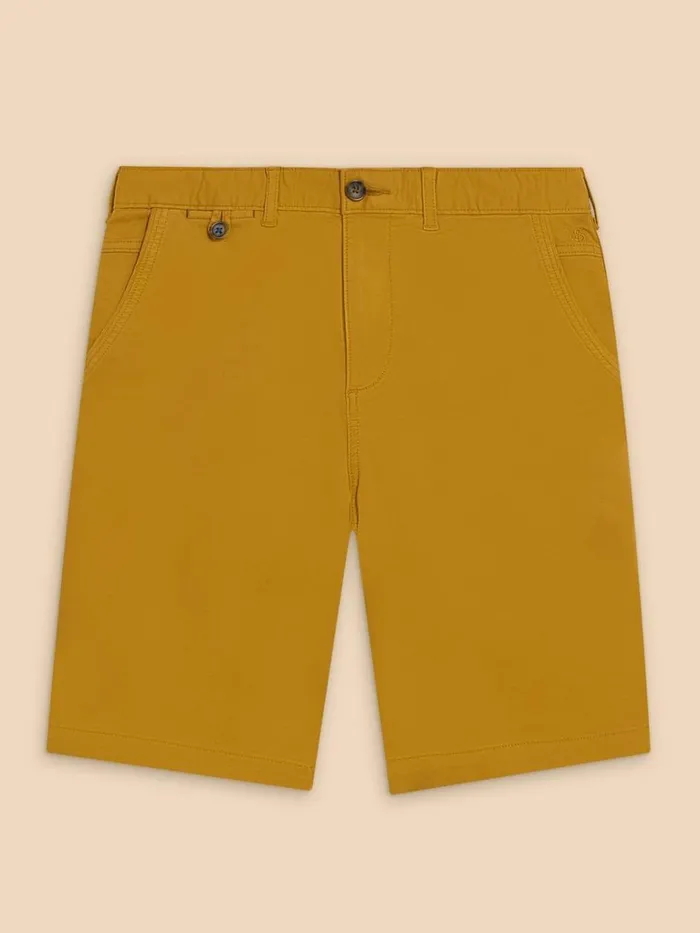 Men CHINOS White Stuff Sutton Organic Chino Short Deep Yellow Men CHINOS White Stuff Sutton Organic Chino Short Deep Yellow