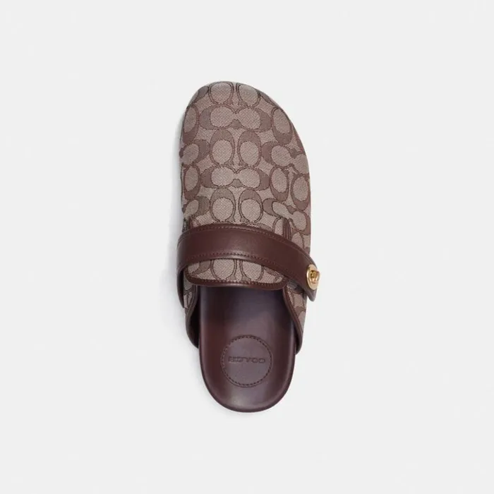 Men Clog In Signature Jacquard Oakmaple Coach Sandals and Slides