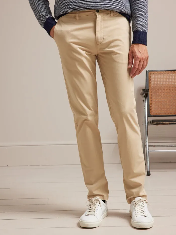 Men Clothing Cyrillus Chino Trousers Beige