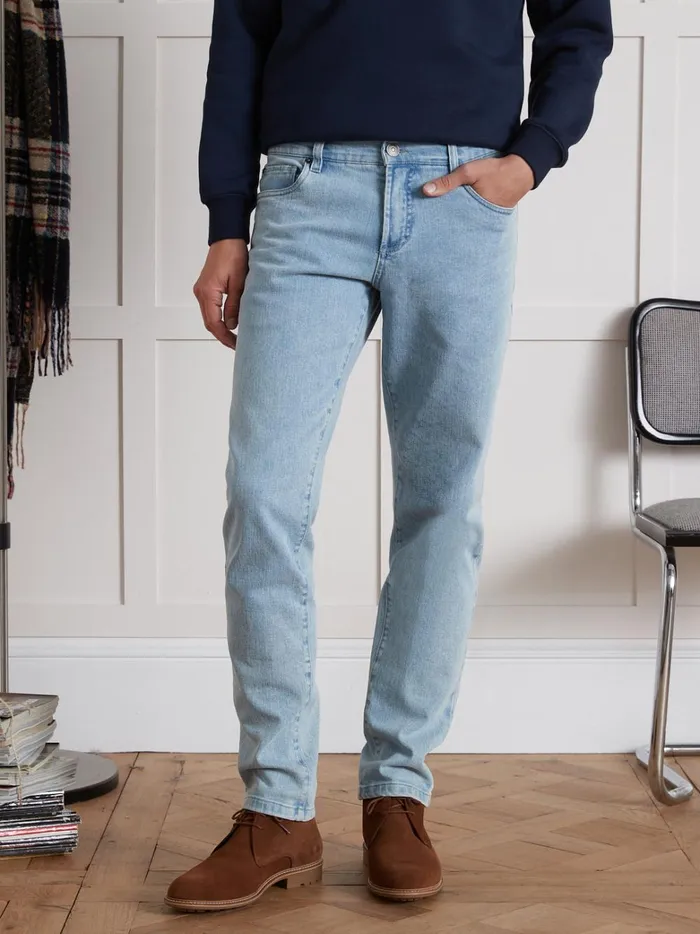Men Clothing Cyrillus Regular Organic Cotton Jeans With An EcoFriendly Wash Bleach