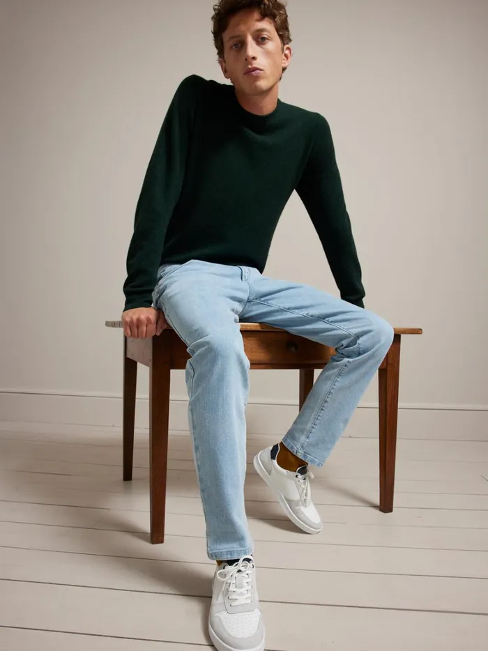 Men Clothing Cyrillus Regular Organic Cotton Jeans With An EcoFriendly Wash Bleach