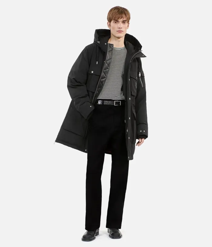 Men Coats and Jackets THE KOOPLES Black Hooded Parka