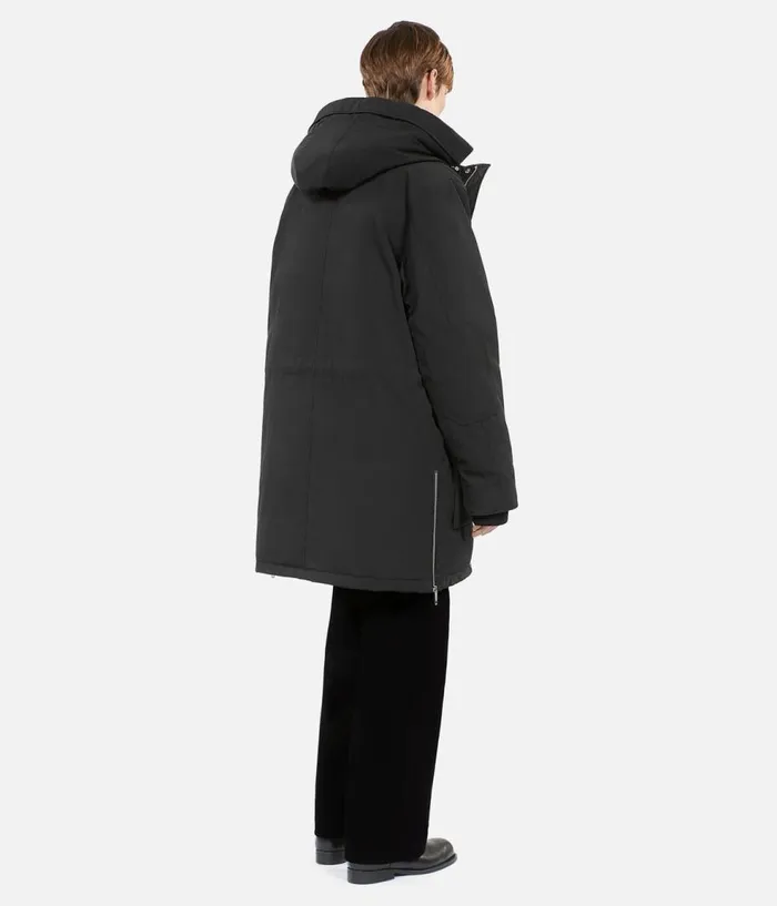 Men Coats and Jackets THE KOOPLES Black Hooded Parka Men Coats and Jackets THE KOOPLES Black Hooded Parka