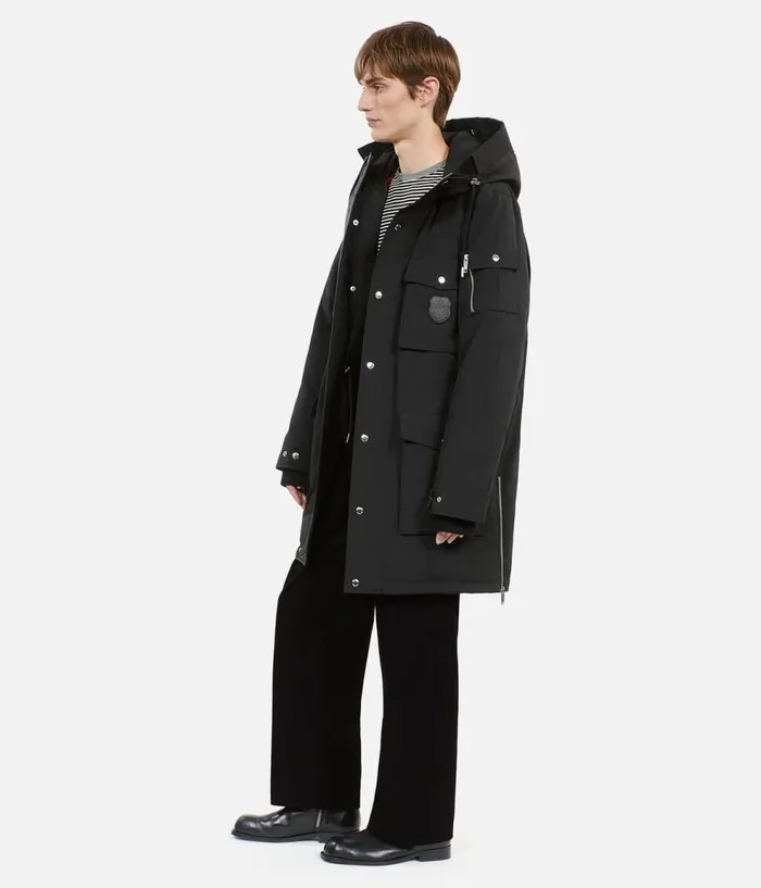 Men Coats and Jackets THE KOOPLES Black Hooded Parka Men Coats and Jackets THE KOOPLES Black Hooded Parka