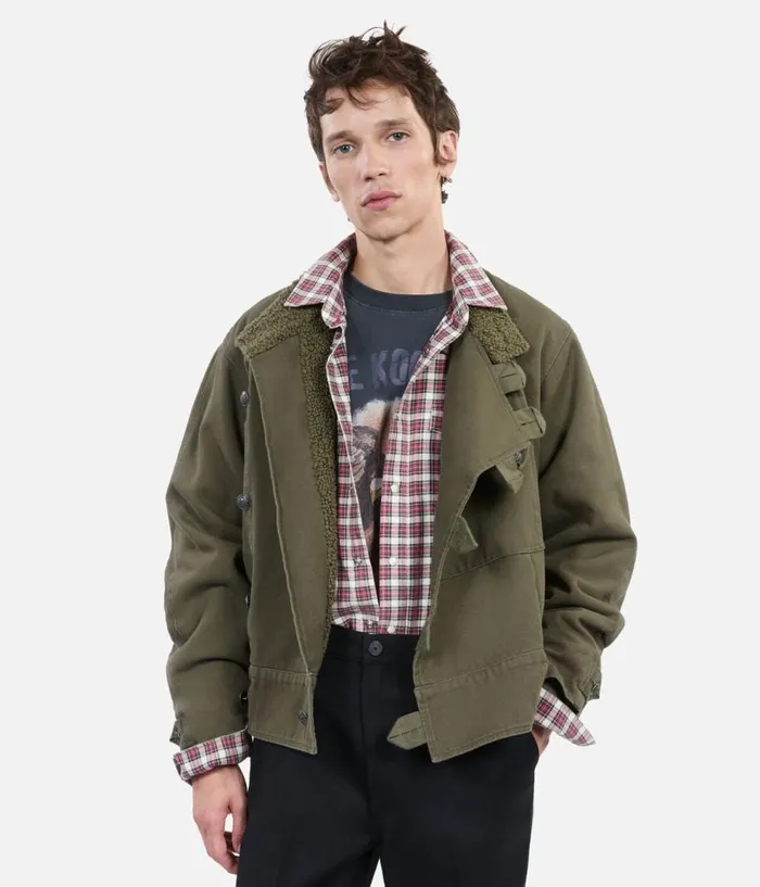 Men Coats and Jackets THE KOOPLES Khaki Officerstyle Jacket Men Coats and Jackets THE KOOPLES Khaki Officerstyle Jacket