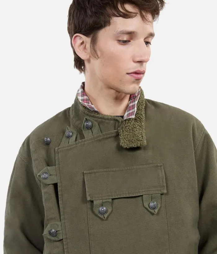Men Coats and Jackets THE KOOPLES Khaki Officerstyle Jacket Men Coats and Jackets THE KOOPLES Khaki Officerstyle Jacket
