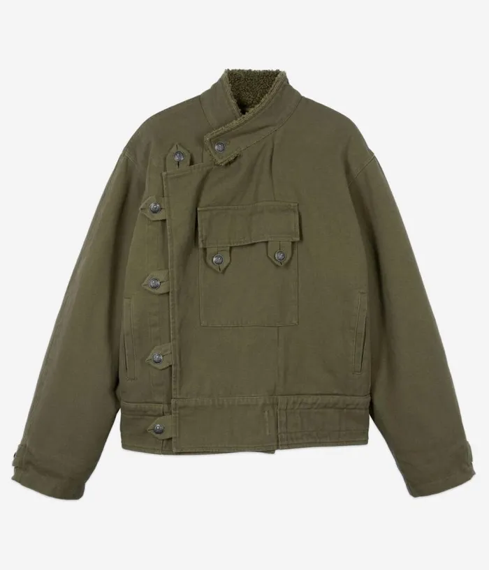 Men Coats and Jackets THE KOOPLES Khaki Officerstyle Jacket Men Coats and Jackets THE KOOPLES Khaki Officerstyle Jacket