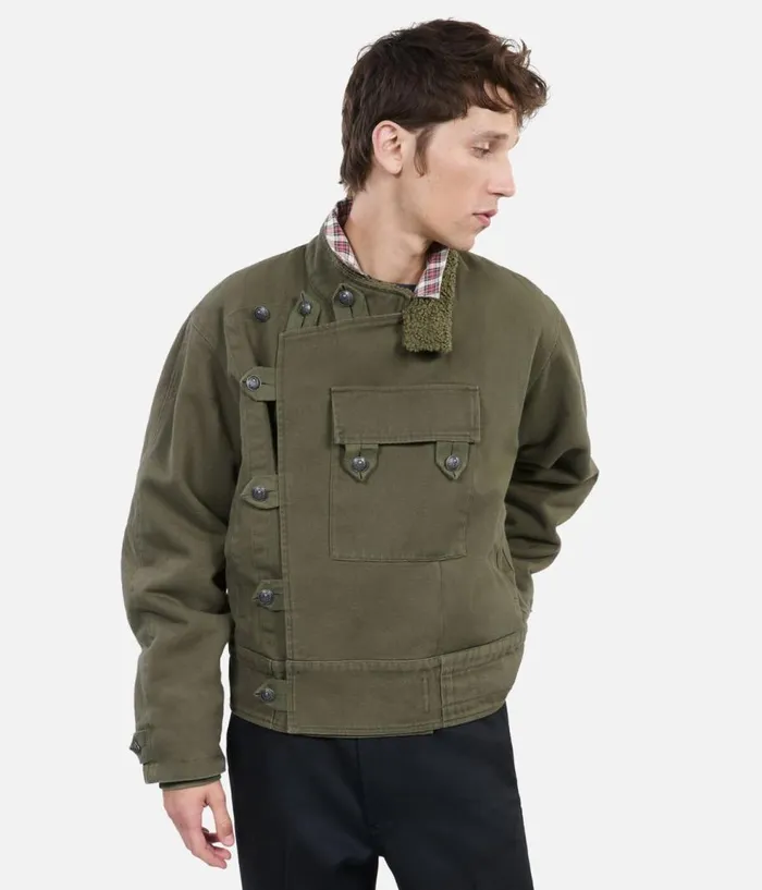 Men Coats and Jackets THE KOOPLES Khaki Officerstyle Jacket Men Coats and Jackets THE KOOPLES Khaki Officerstyle Jacket