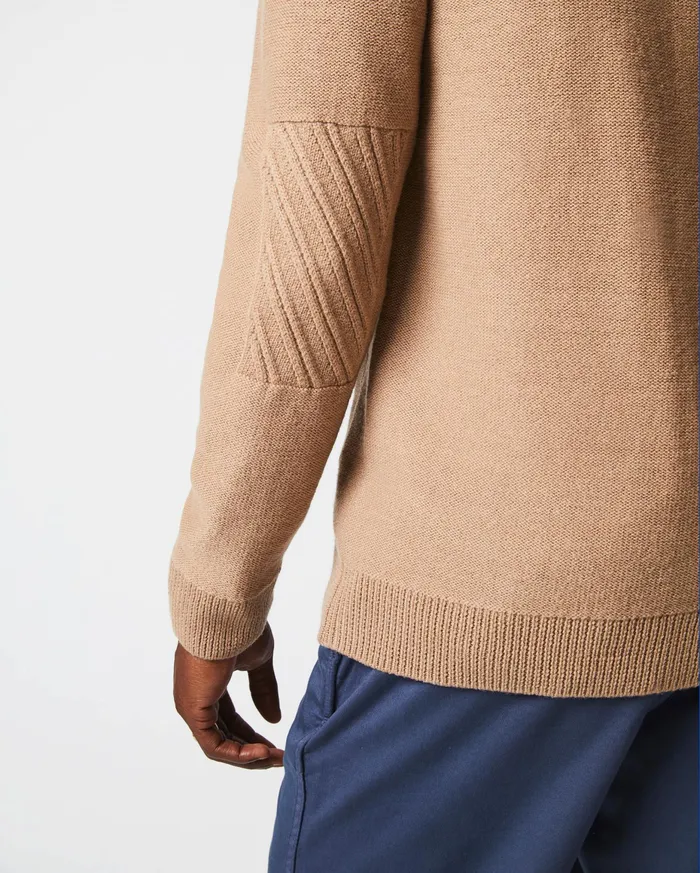 Men Collegiate Cardigan Camel Heather Billy Reid Sweaters and Sweatshirts