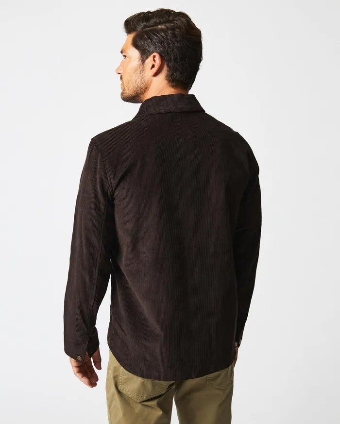 Men Corduroy Mo Shirt Jacket Chocolate Billy Reid Jackets and Outerwear