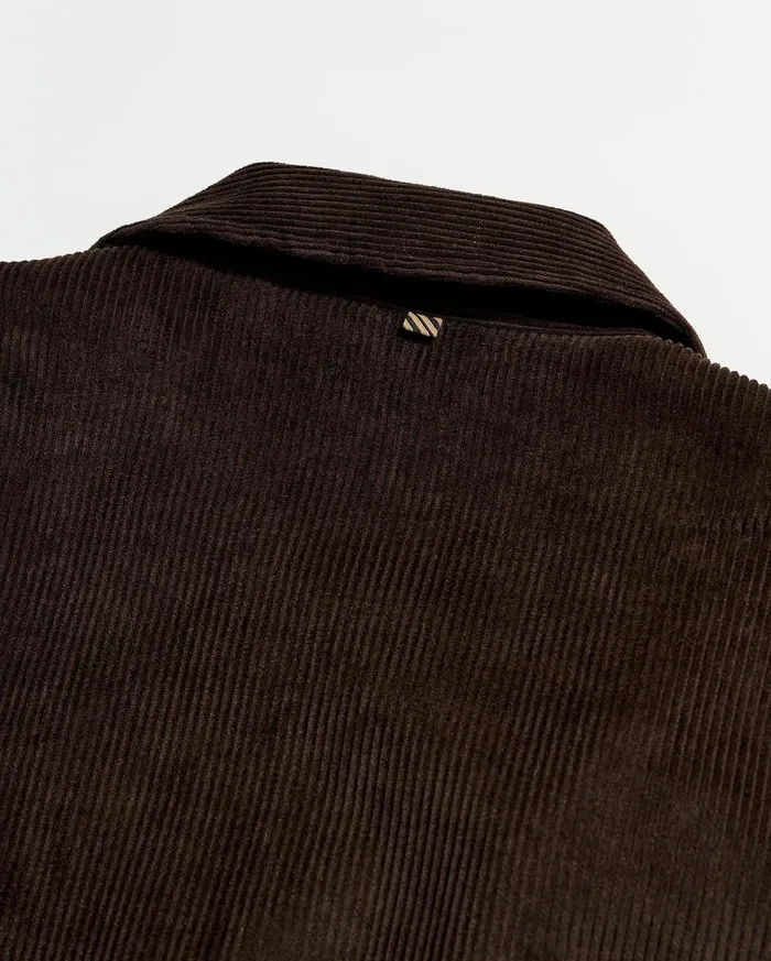 Men Corduroy Mo Shirt Jacket Chocolate Billy Reid Jackets and Outerwear