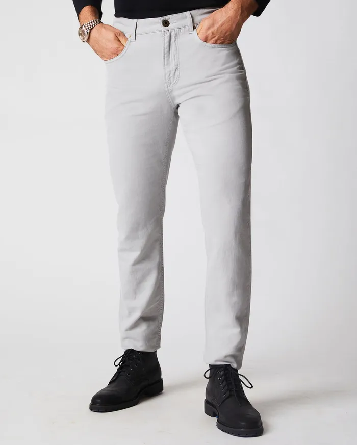 Men Cotton Linen 5 Pocket Pant Quarry Billy Reid Bottoms