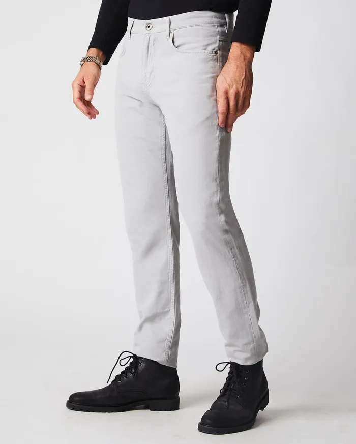Men Cotton Linen 5 Pocket Pant Quarry Billy Reid Bottoms