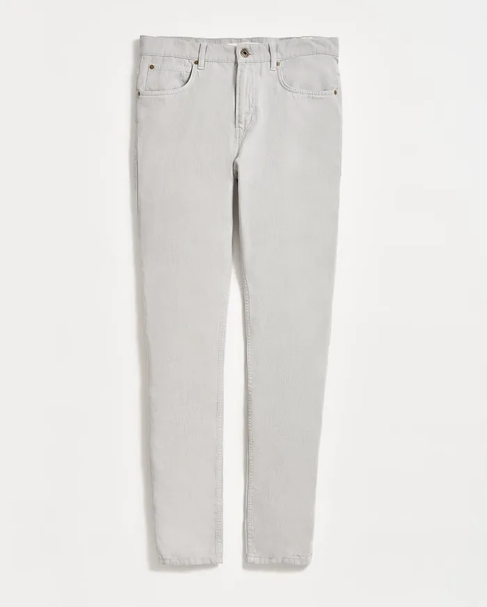 Men Cotton Linen 5 Pocket Pant Quarry Billy Reid Bottoms
