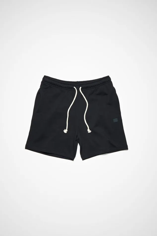Men Cotton Sweat Shorts Black Acne Studios Shorts