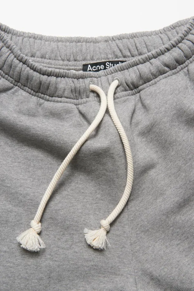 Men Cotton Sweatpants Light Grey Melange Acne Studios Trousers
