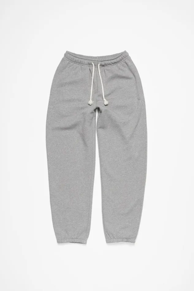 Men Cotton Sweatpants Light Grey Melange Acne Studios Trousers