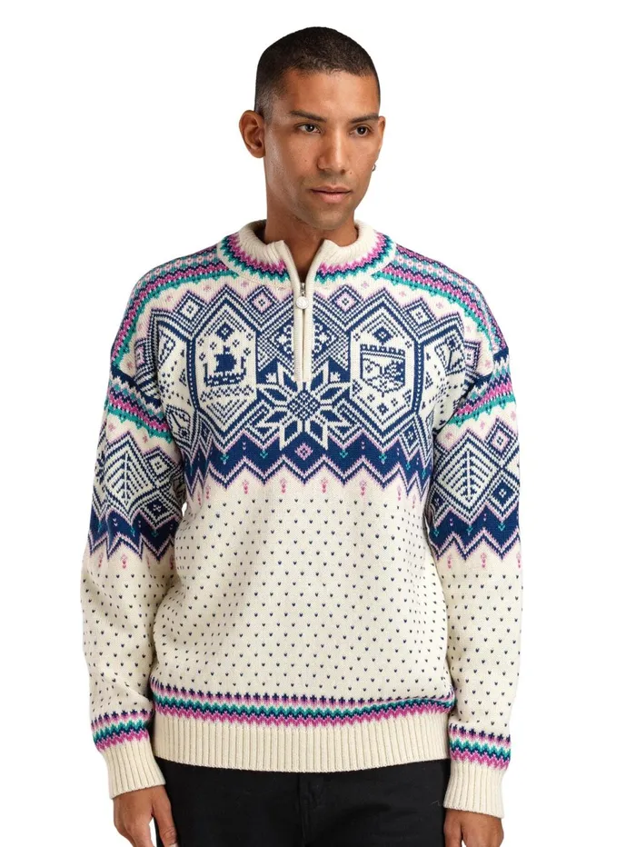 Men Dale Of Norway Halfzip 2025 Trondheim Wool Sweater