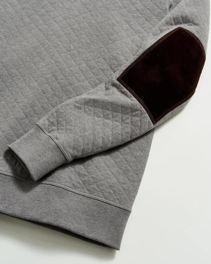 Men Diamond Quilt Shawl Medium Grey Billy Reid Sweaters and Sweatshirts