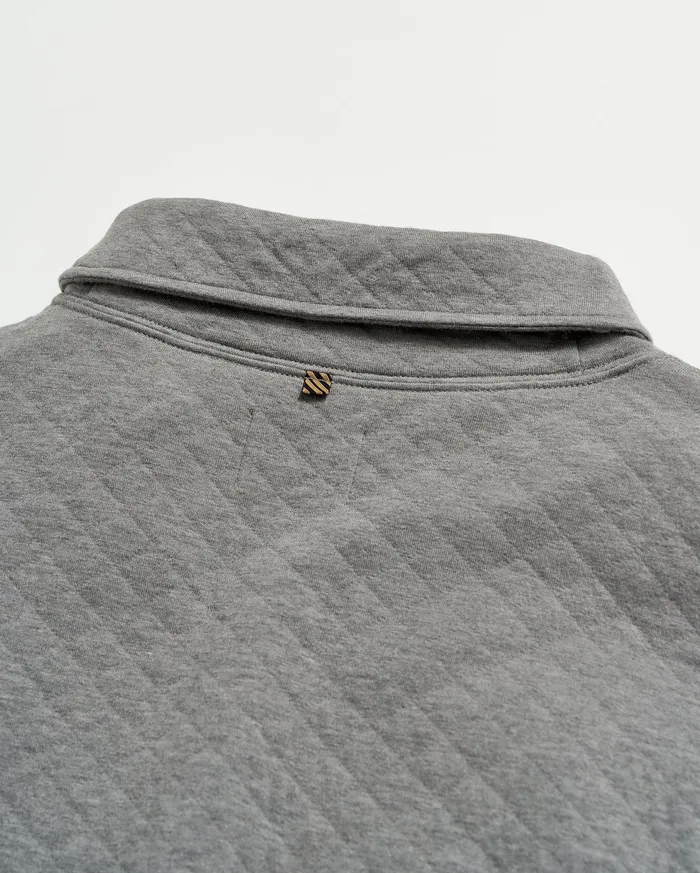 Men Diamond Quilt Shawl Medium Grey Billy Reid Sweaters and Sweatshirts