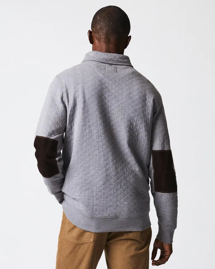 Men Diamond Quilt Shawl Medium Grey Billy Reid Sweaters and Sweatshirts