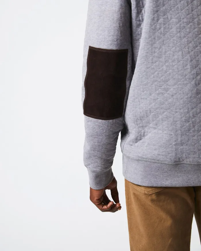Men Diamond Quilt Shawl Medium Grey Billy Reid Sweaters and Sweatshirts