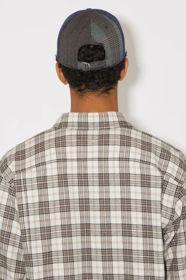 Men Flannel Check Buttonup Shirt Whiteblack Acne Studios Shirts
