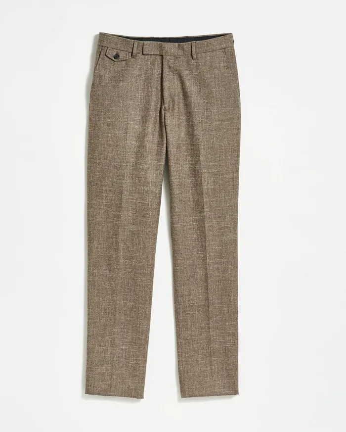 Men Flat Front Trouser Blackbrown Billy Reid Suiting