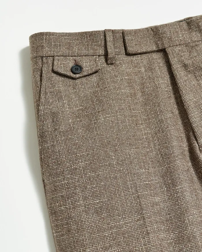 Men Flat Front Trouser Blackbrown Billy Reid Suiting