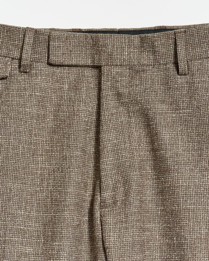 Men Flat Front Trouser Blackbrown Billy Reid Suiting