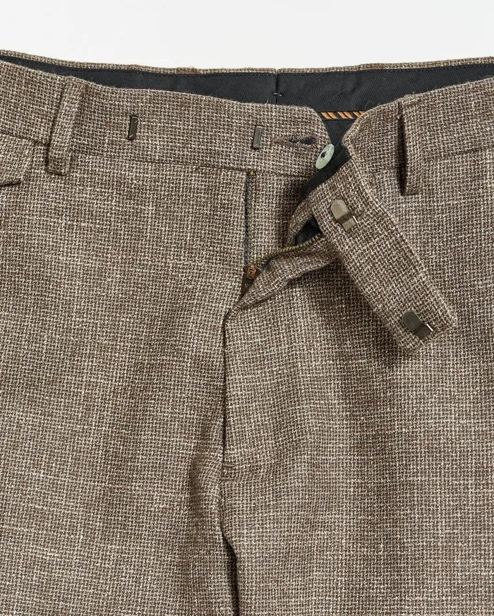 Men Flat Front Trouser Blackbrown Billy Reid Suiting