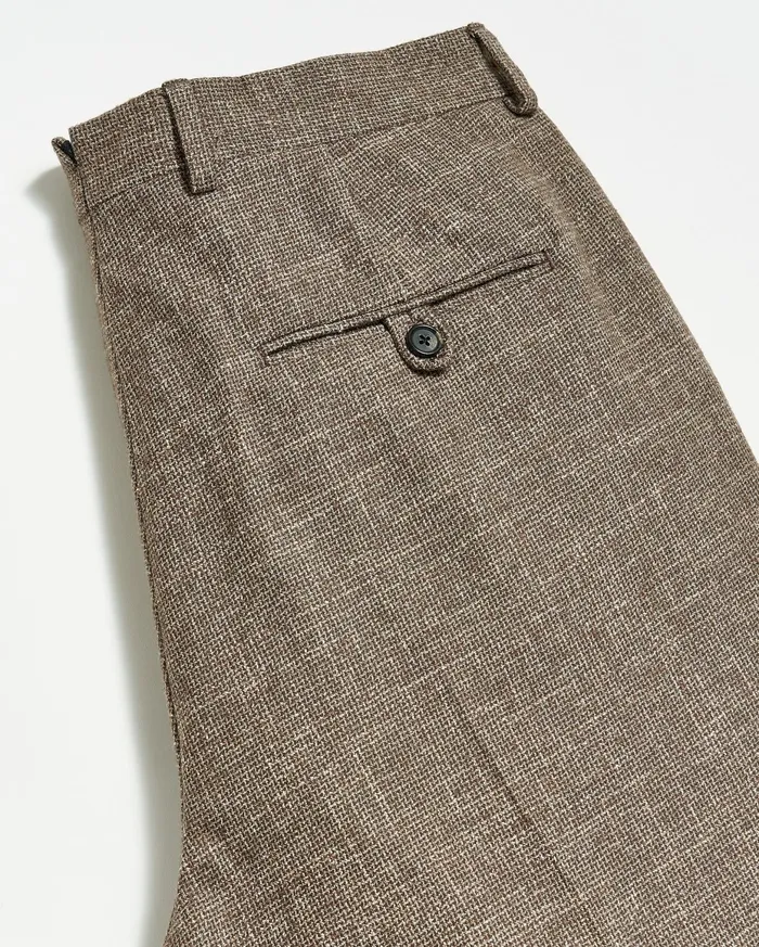 Men Flat Front Trouser Blackbrown Billy Reid Suiting