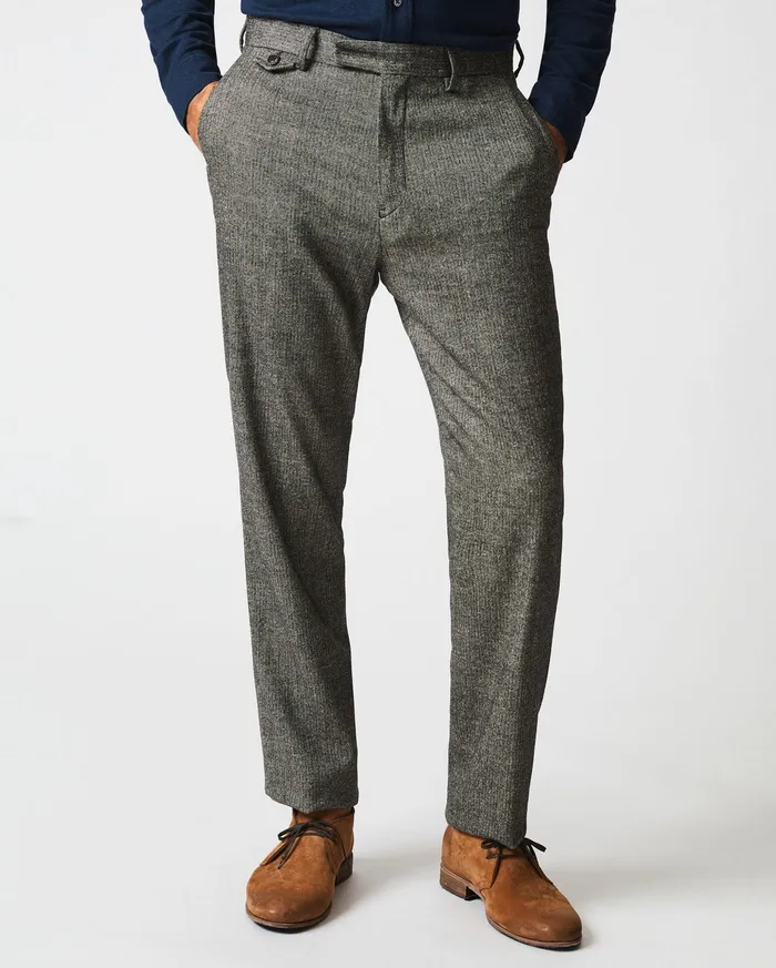 Men Flat Front Trouser Blackwhite Billy Reid Bottoms
